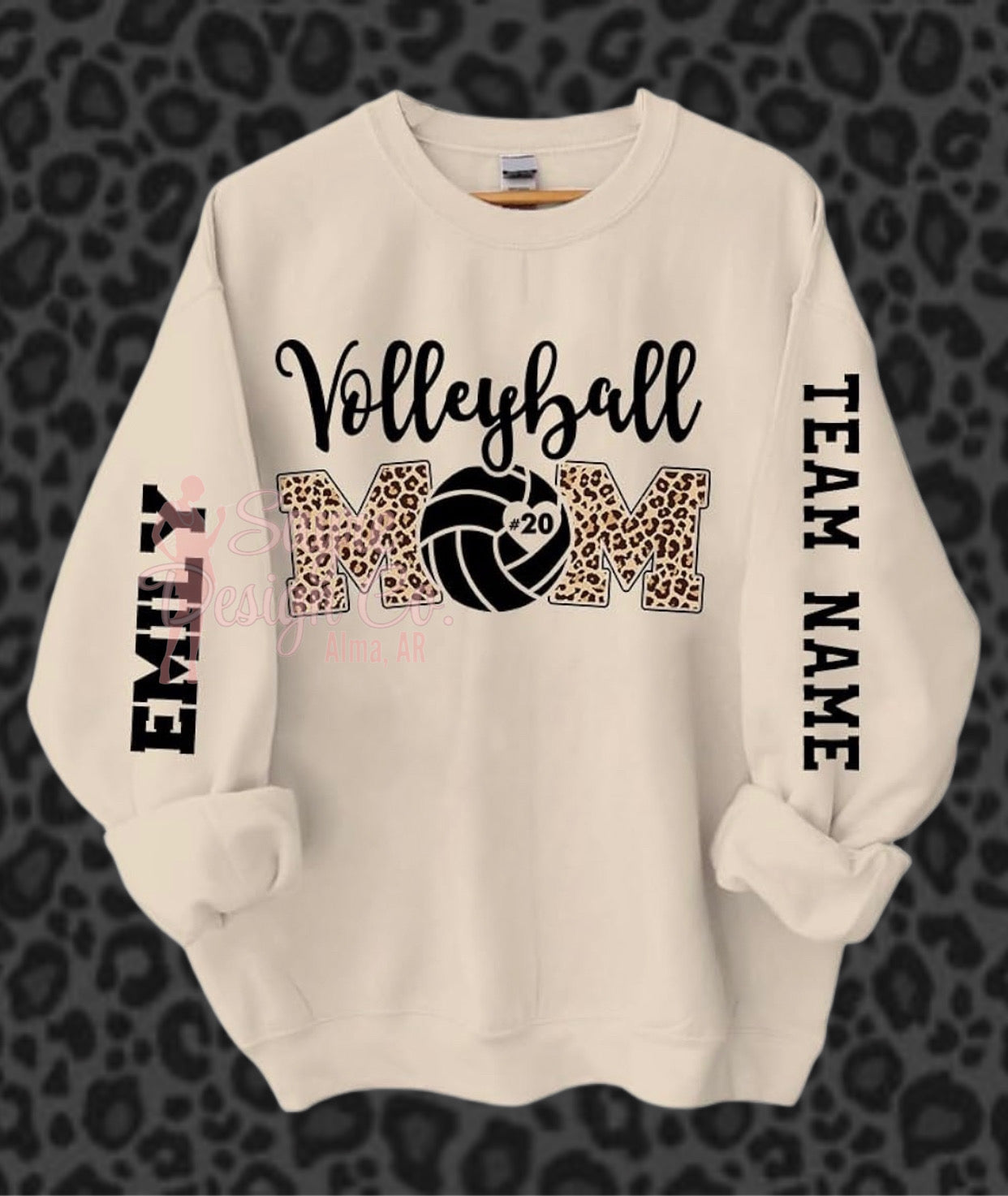 Leopard Volleyball Mom Shirt* Sayre Design Co.