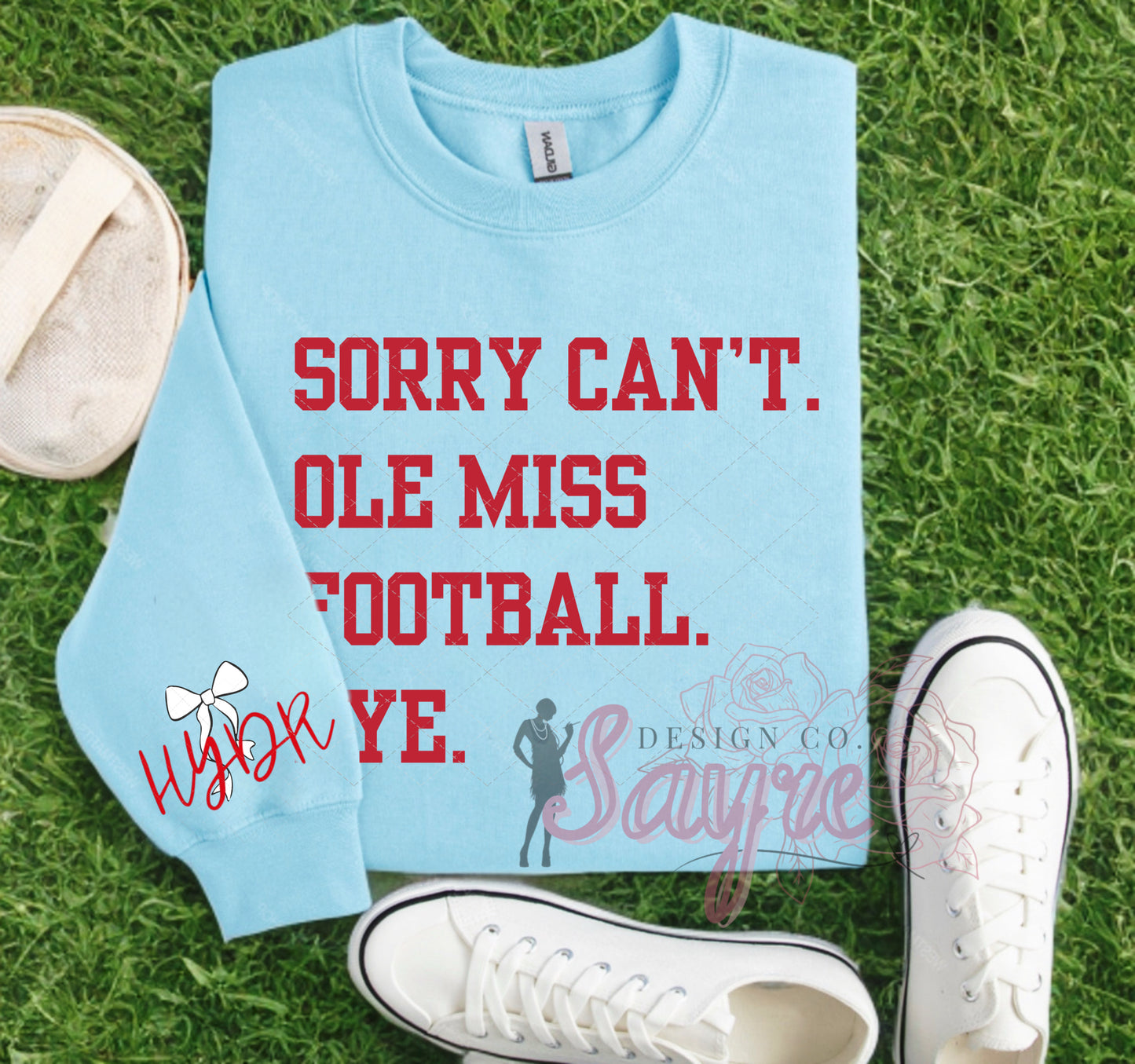 Customizable College Can’t Team Football Bye Crewneck