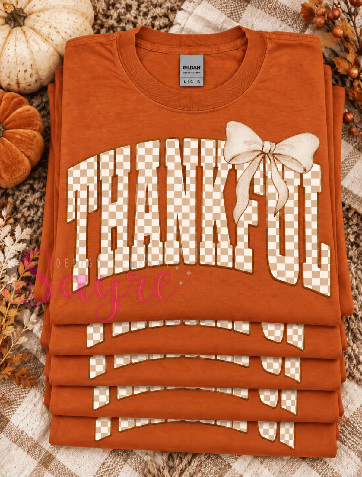 Burnt Orange “Thankful” Tee