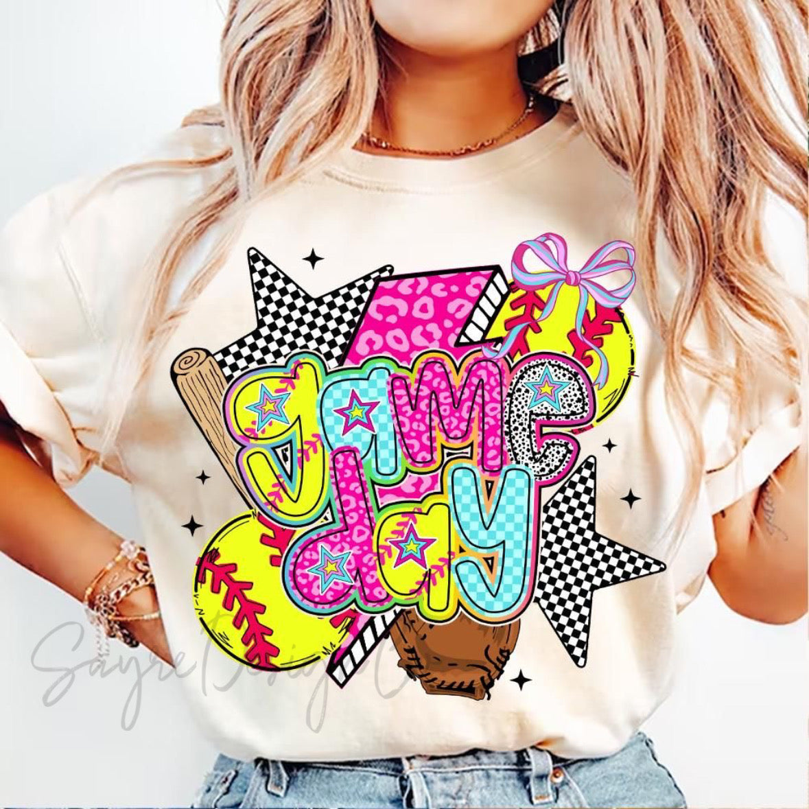 Preppy Game Day Softball Tee