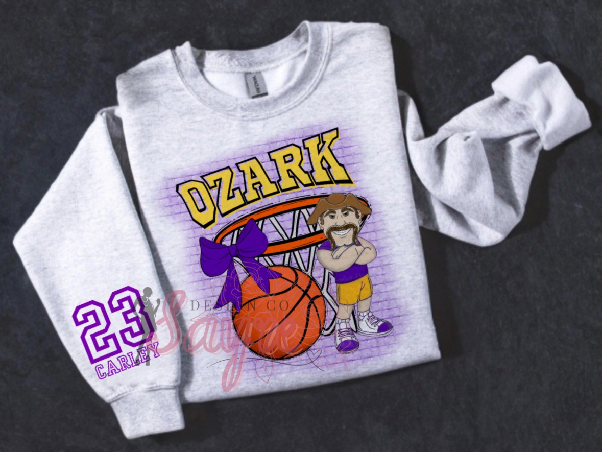 Customizable Team/Name Basketball Girls Crewneck