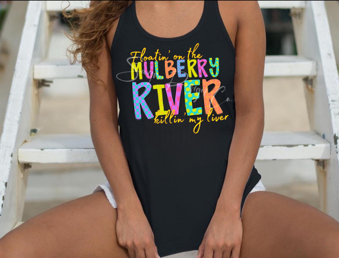 Womens Custom River Killin’ My Liver Racerback Tank *Multiple colors!*