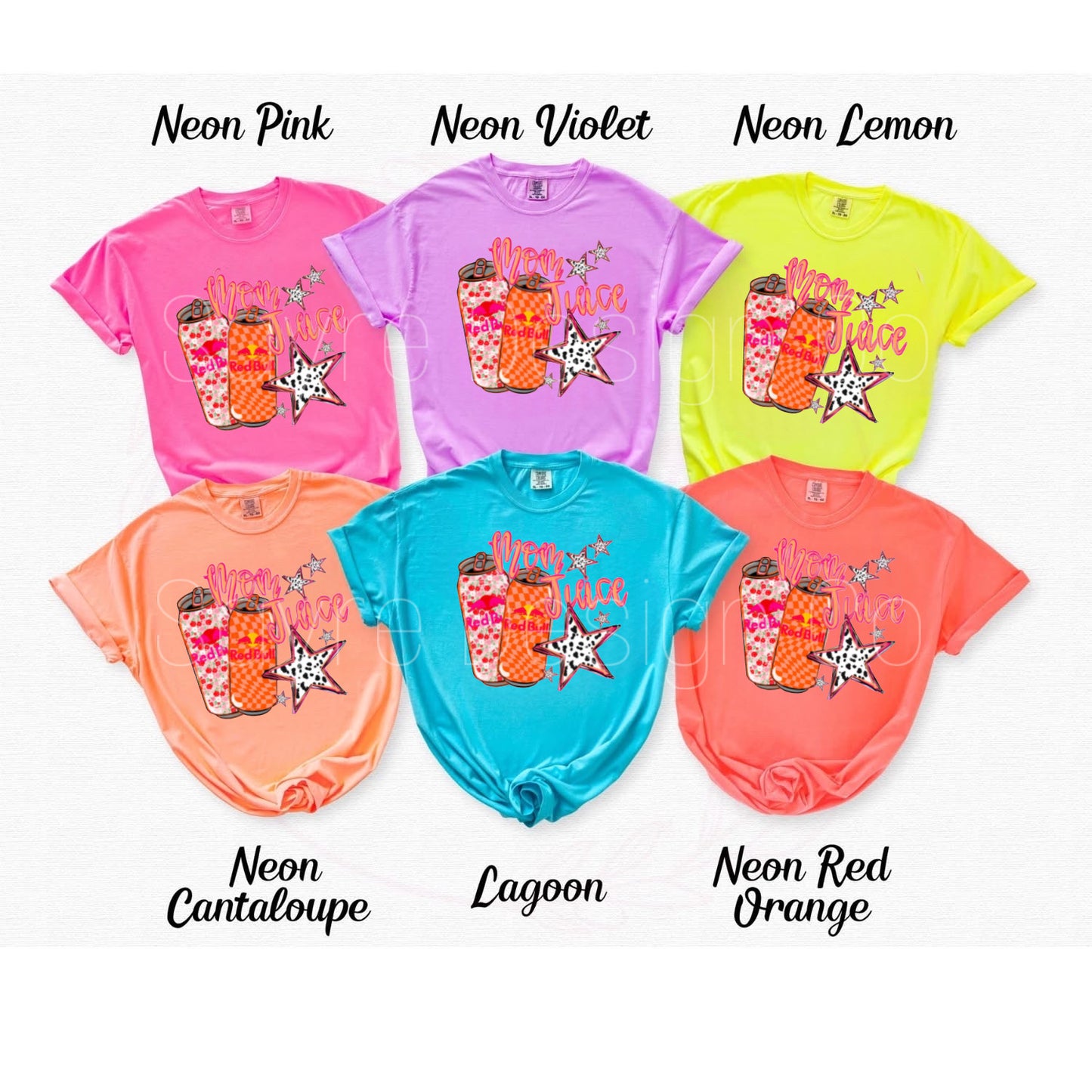 Neon Red Bull Mom Juice Tee *Multiple Colors!*
