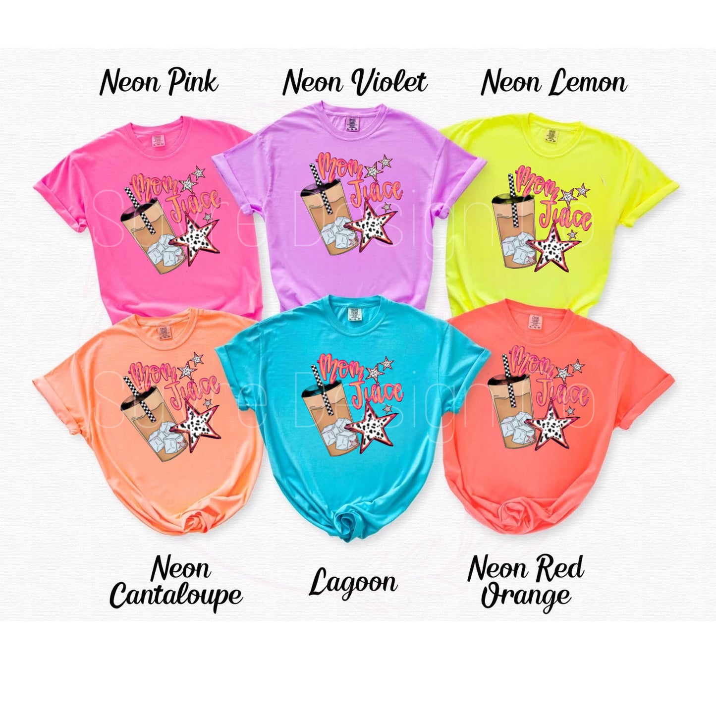 Neon Coffee Mom Juice Tee *Multiple Colors!*