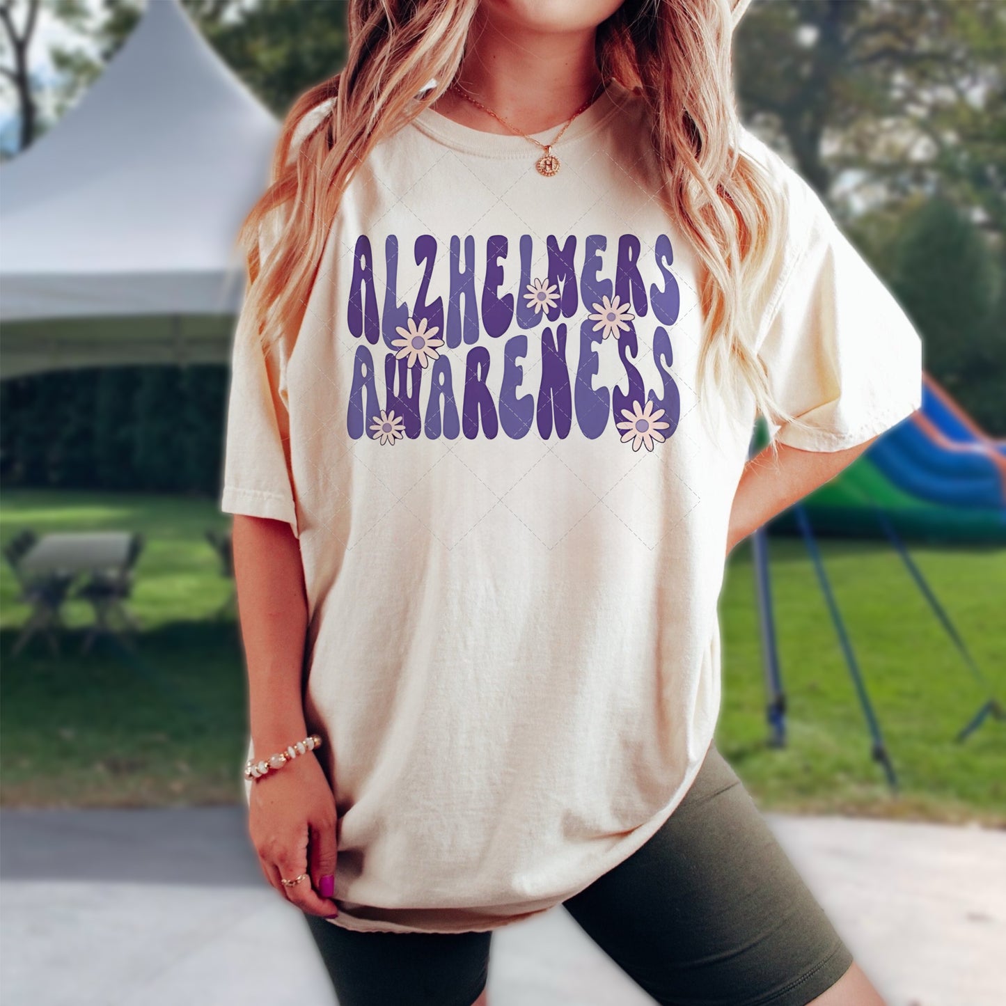 Alzheimer’s Awareness Flower Tee 2t-Youth