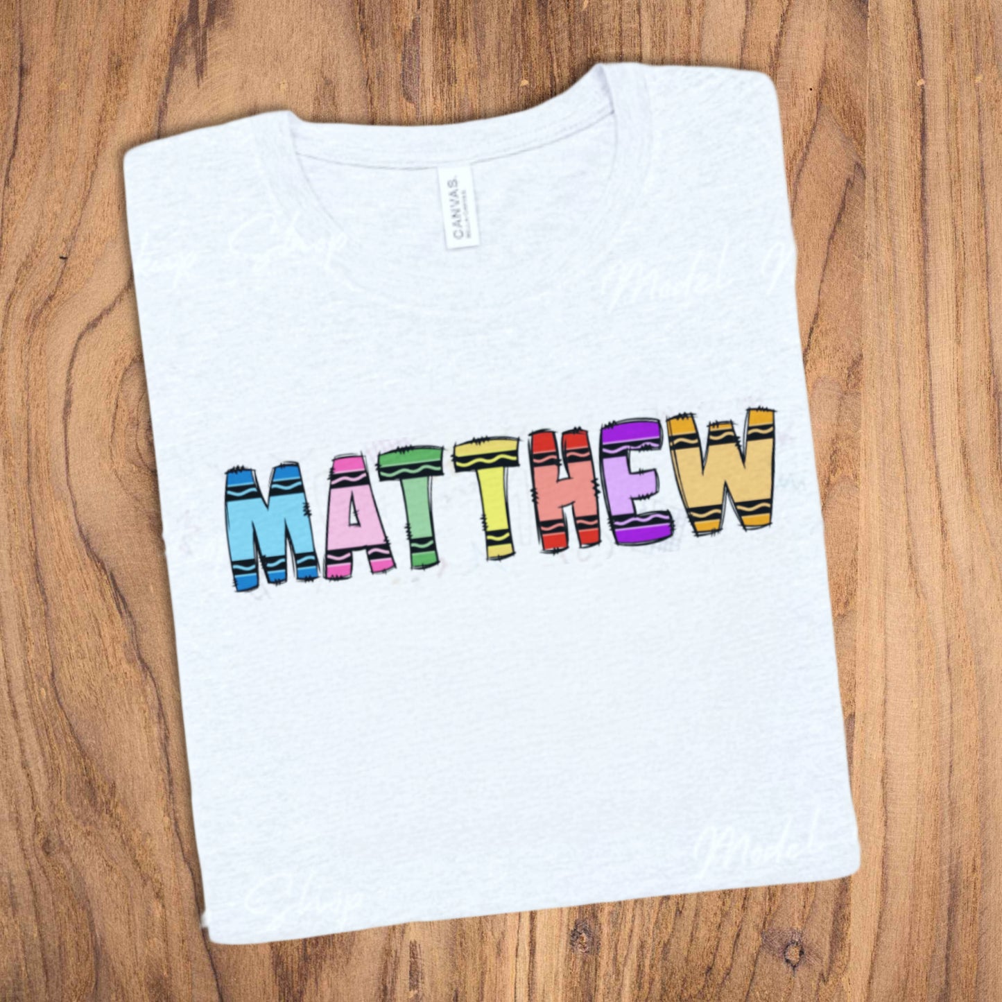 Crayon Letter Custom Name Tee Toddler/Youth
