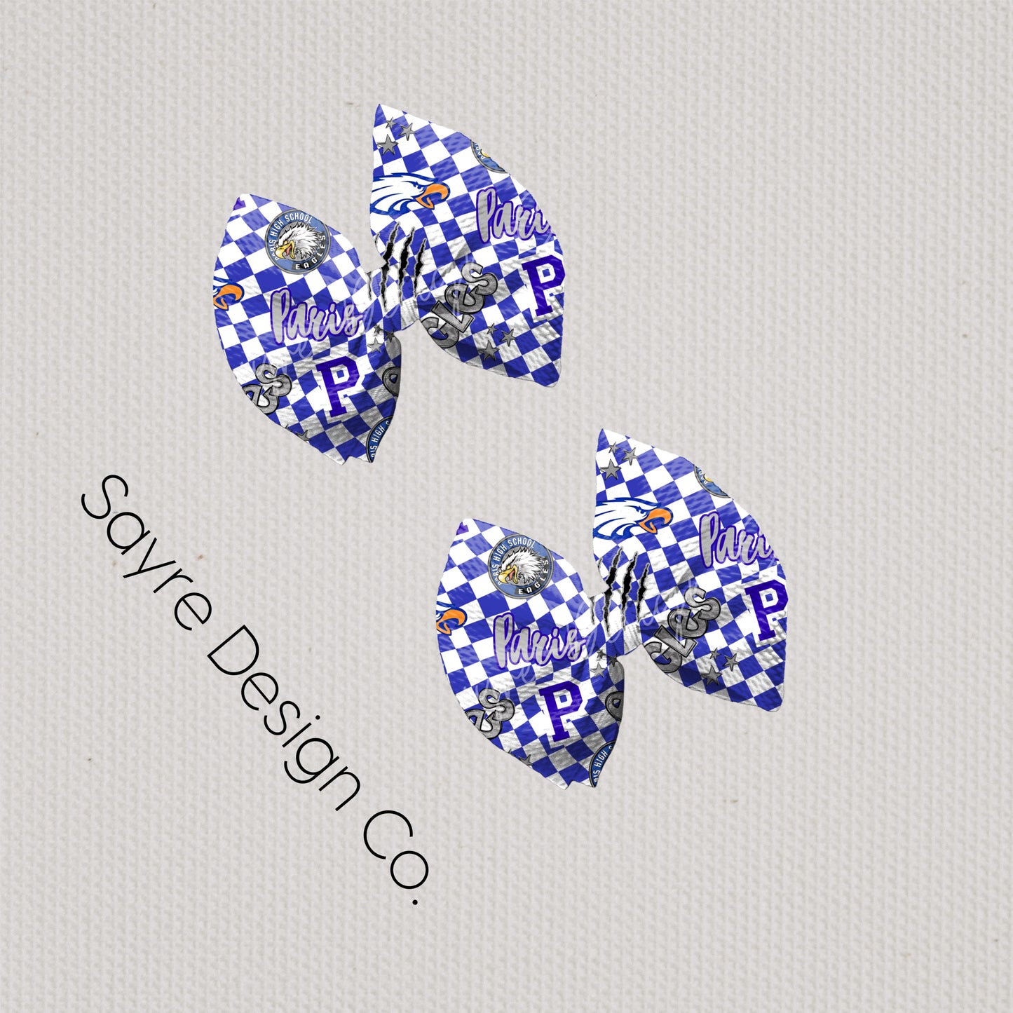 Paris Eagles Checkered Bows