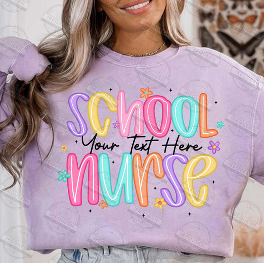 Customizable School Nurse Tee/Sweatshirt