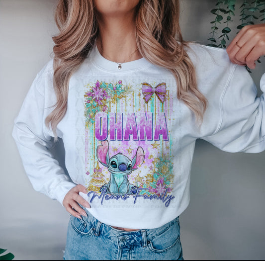 Ohana Christmas Shirt/Long Sleeve/Crewneck/Hoodie