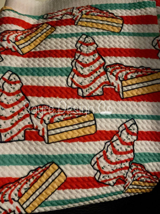 Striped Christmas Tree Cake- Bullet Fabric *limited quantity*