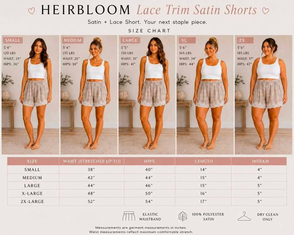 Satin & Lace Shorts (2 styles)-Closes 8/30