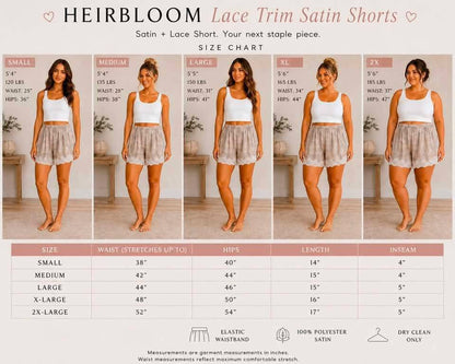 Satin & Lace Shorts (2 styles)-Closes 8/30
