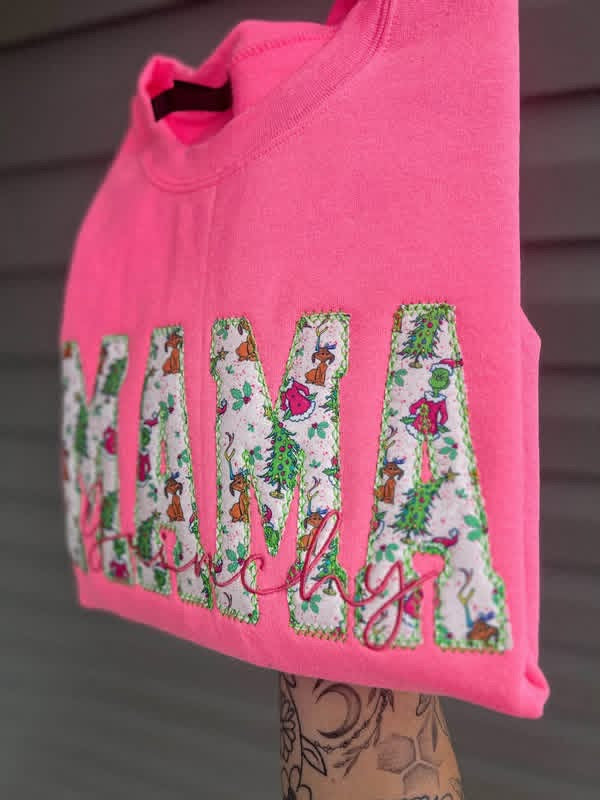 Whoville Mama Embroidered Crewneck- Closes 10/18!