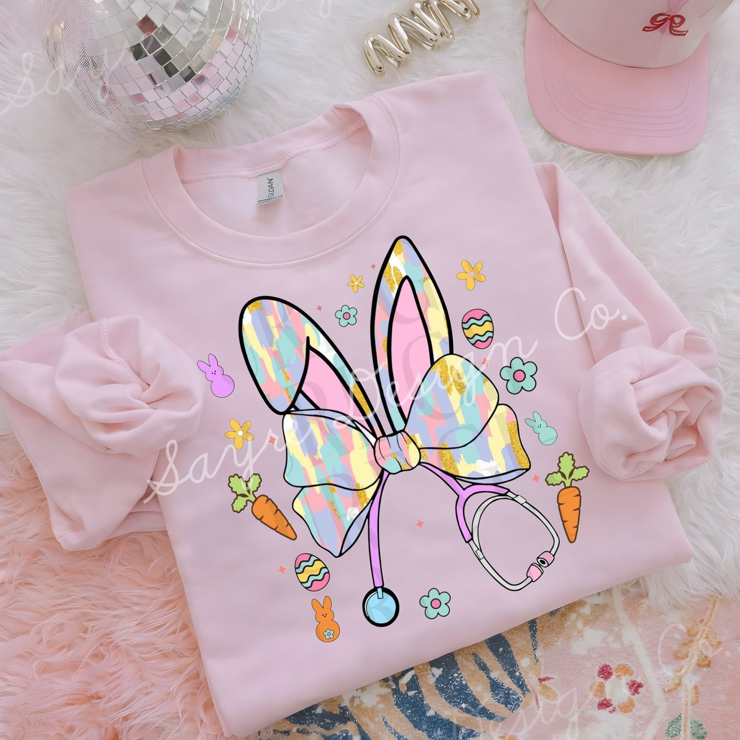 Bunny Stethoscope Bow Shirt/Long Sleeve/Crewneck/Hoodie