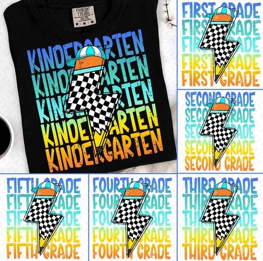 Checker Bolt Grade Shirt/Long Sleeve/Crewneck
