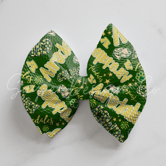 Alma Airedales Green Bows