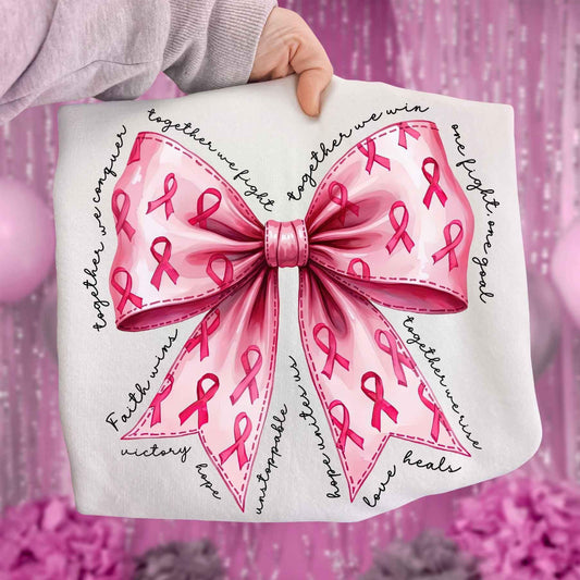 Ribbon Bow Breast Cancer Awareness Tee/Sweatshirt/Hoodie