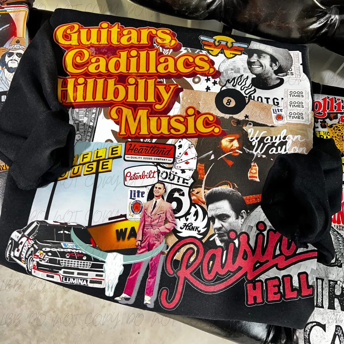 Hillbilly Music Vintage Collage Shirt/Long Sleeve/Crewneck/Hoodie
