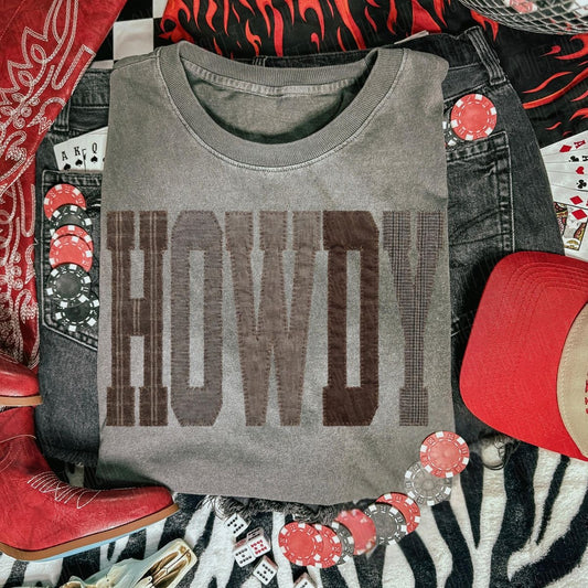 Distressed Howdy Shirt/Long Sleeve/Crewneck/Hoodie