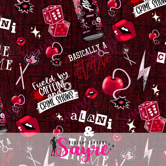 Cherry Bomb Alani True Crime Seamless Digital File