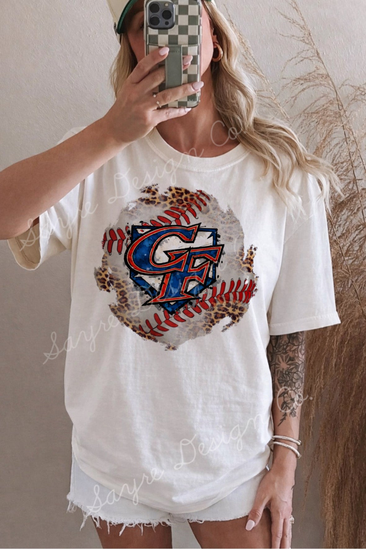Leopard Baseball Painted CF Logo Shirt/Sweatshirt