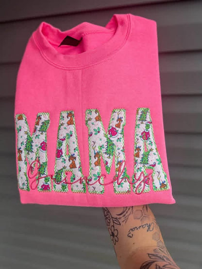 Whoville Mama Embroidered Crewneck- Closes 10/18!