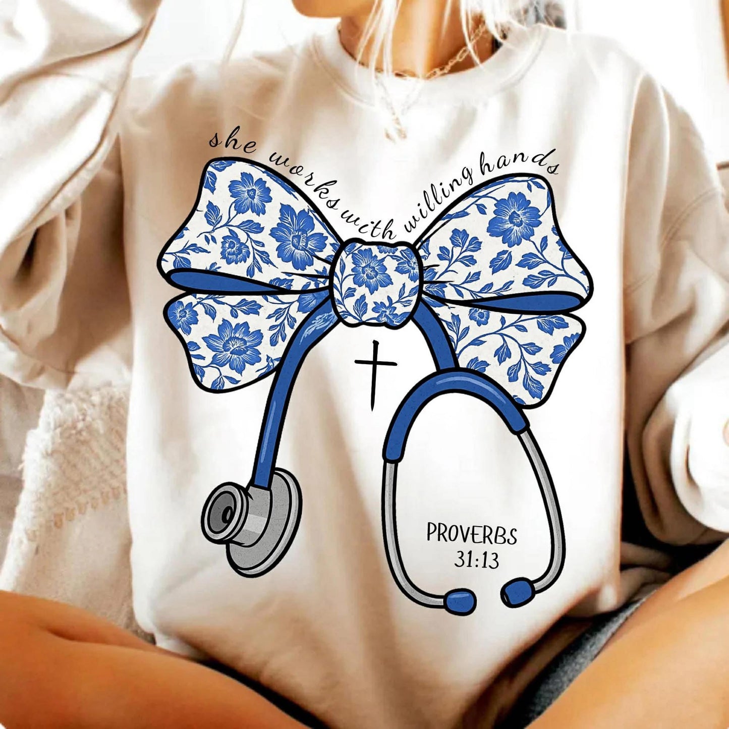 Works Willingly Medical Pro Bow Tee/Sweatshirt