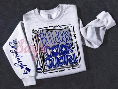 Customizable Team/Name Color Guard Crewneck