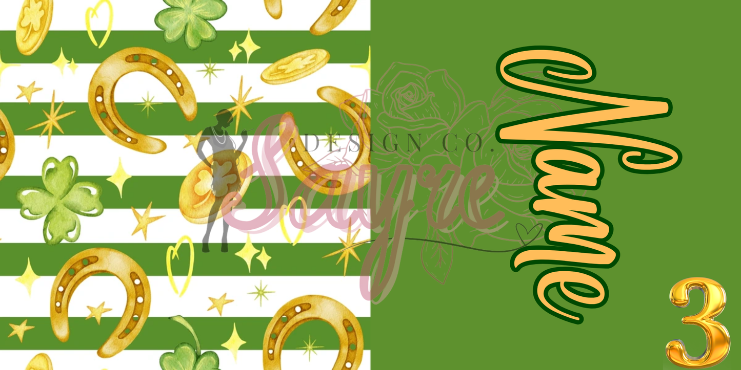 St. Patrick’s Day two-tone custom name bows flash sale! Multiple prints!