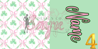 St. Patrick’s Day two-tone custom name bows flash sale! Multiple prints!