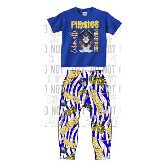 Cedarville Pirates Jogger Set 0/3M-14/16