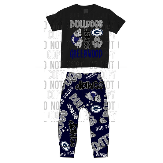 Greenwood Bulldogs Jogger Set 0/3M-14/16