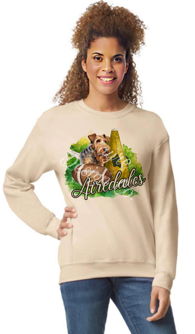 Alma Airedales Painted Football/Cheer Shirt/Sweatshirt- Youth