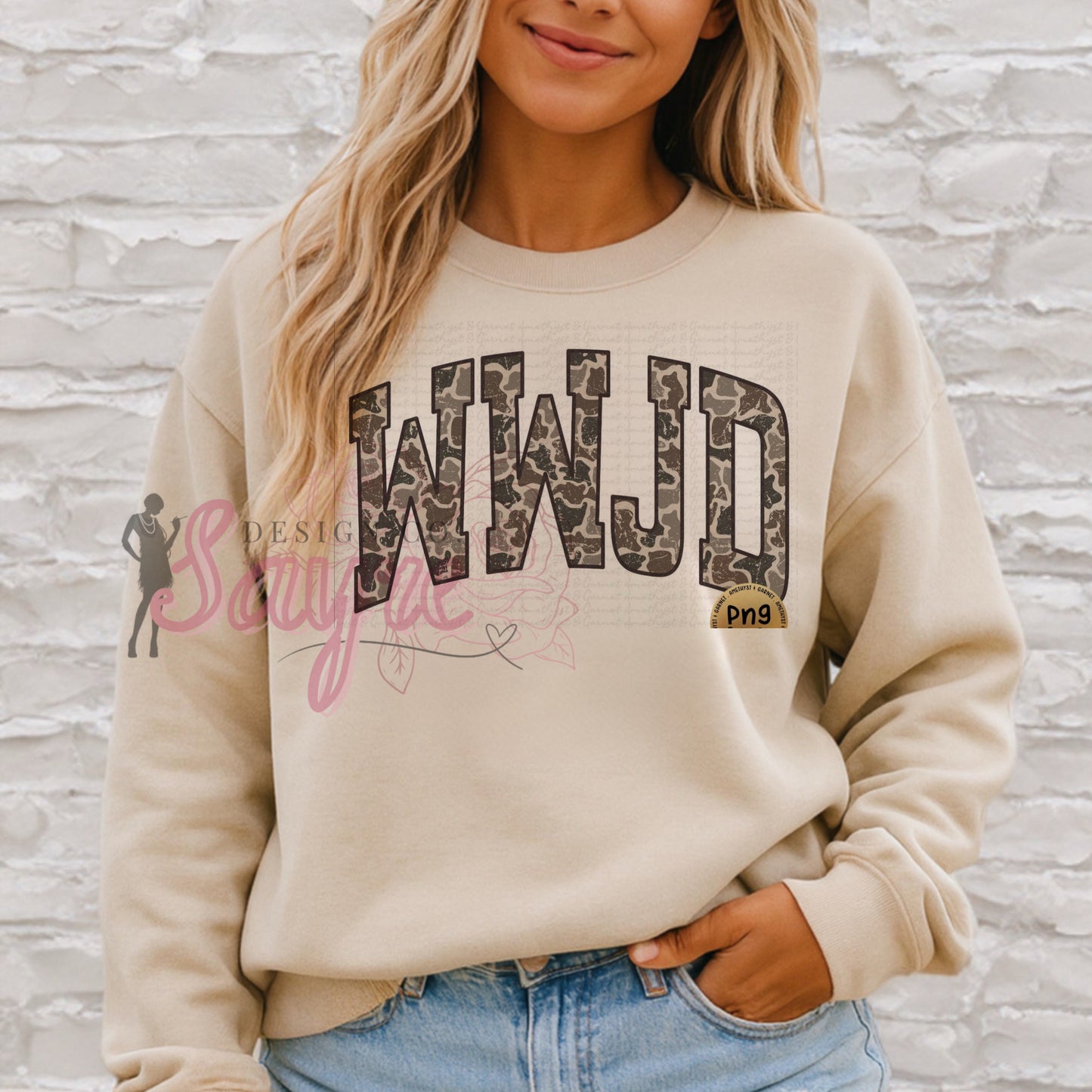 WWJD Camo Varsity Shirt/Sweatshirt