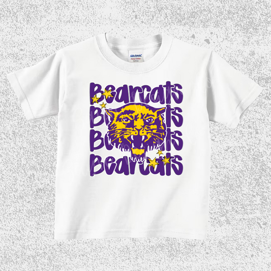Booneville Bearcats Stacked Tee Youth