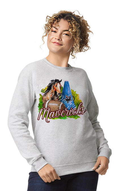Fort Smith Southside Mavericks Mustang Painted Football/Cheer Shirt/Sweatshirt- Adult