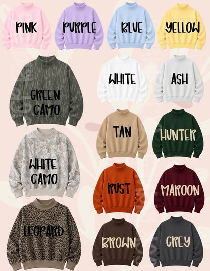 Mock Neck Sweatshirts BLANK