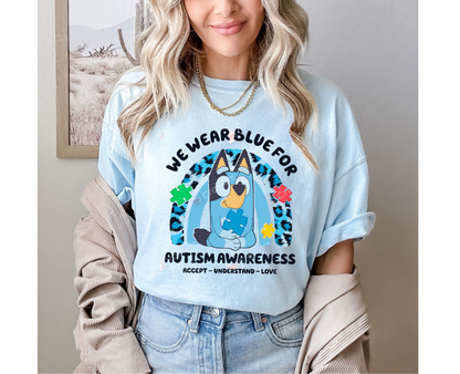 Blue Dog Rainbow Autism Adult- Closes 3/20