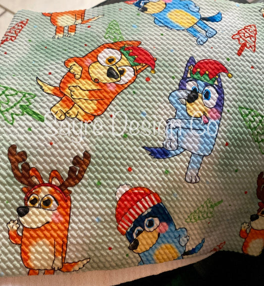 Bluey Christmas Dance- Bullet Fabric *limited quantity*