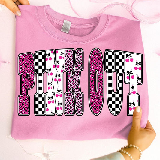 Retro Print Western Pink Out Tee/Sweatshirt/Hoodie
