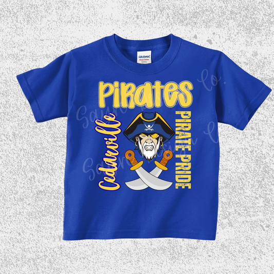 Cedarville Pirates Collage Tee Youth