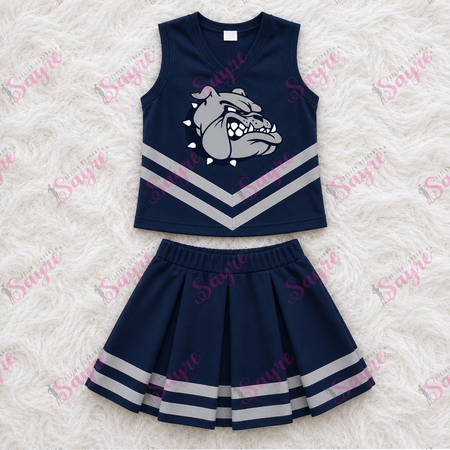 Customizable Striped Cheer Uniforms
