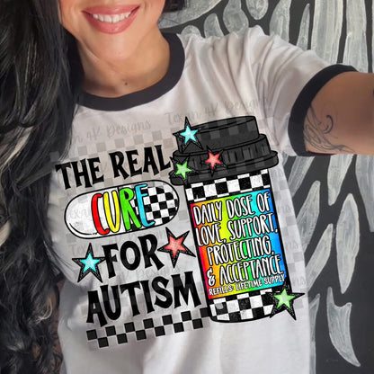 The Real Cure for Autism Onesie/Shirt/Long Sleeve/Crewneck/Hoodie