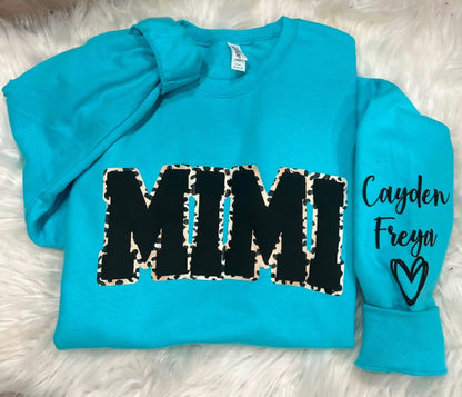 Puff Cow/Leopard Custom Title Long Sleeve/Crewneck- Closes 8/12!