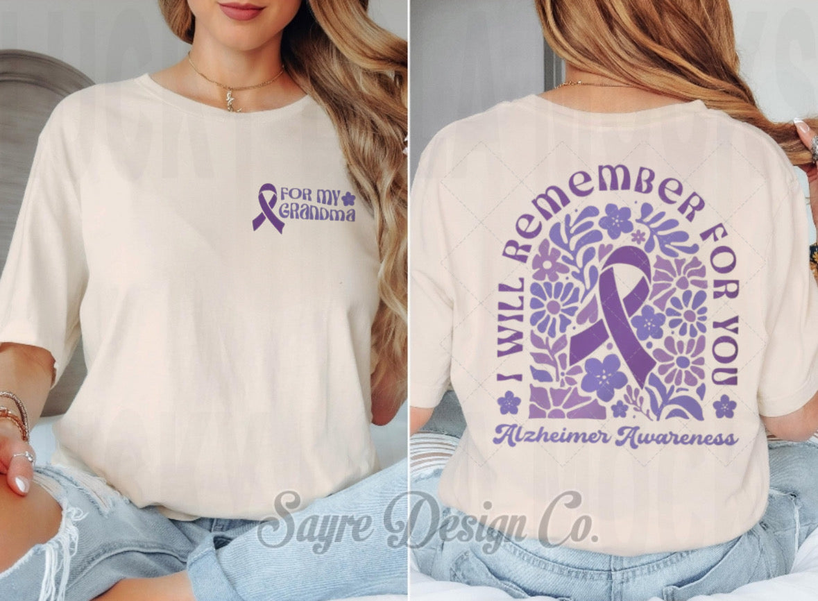 Customizable Arch Alzheimer’s Awareness Tee/Crewneck Sweatshirt-Adult