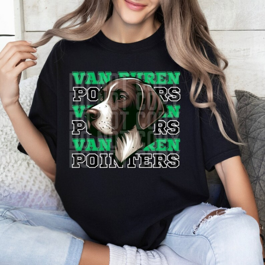 Varsity Pointer Dog Shirt/Long Sleeve/Crewneck/Hoodie