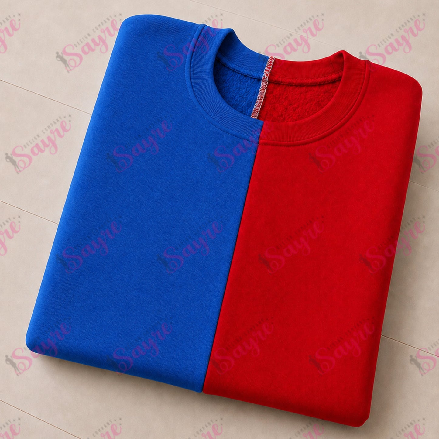 BLANK Split Color Crewneck-ADULT