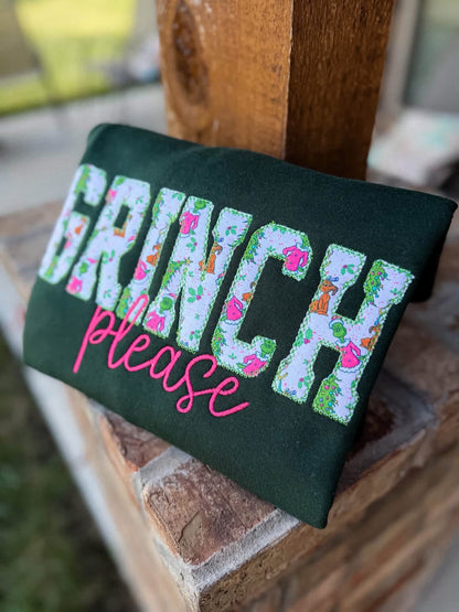 Please Embroidered Crewneck- Closes 10/18!