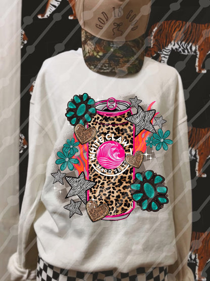 Leopard White Claw Turquoise Pieces Tee/Sweatshirt