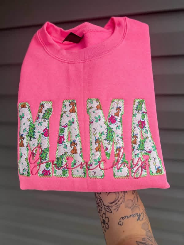 Whoville Mama Embroidered Crewneck- Closes 10/18!